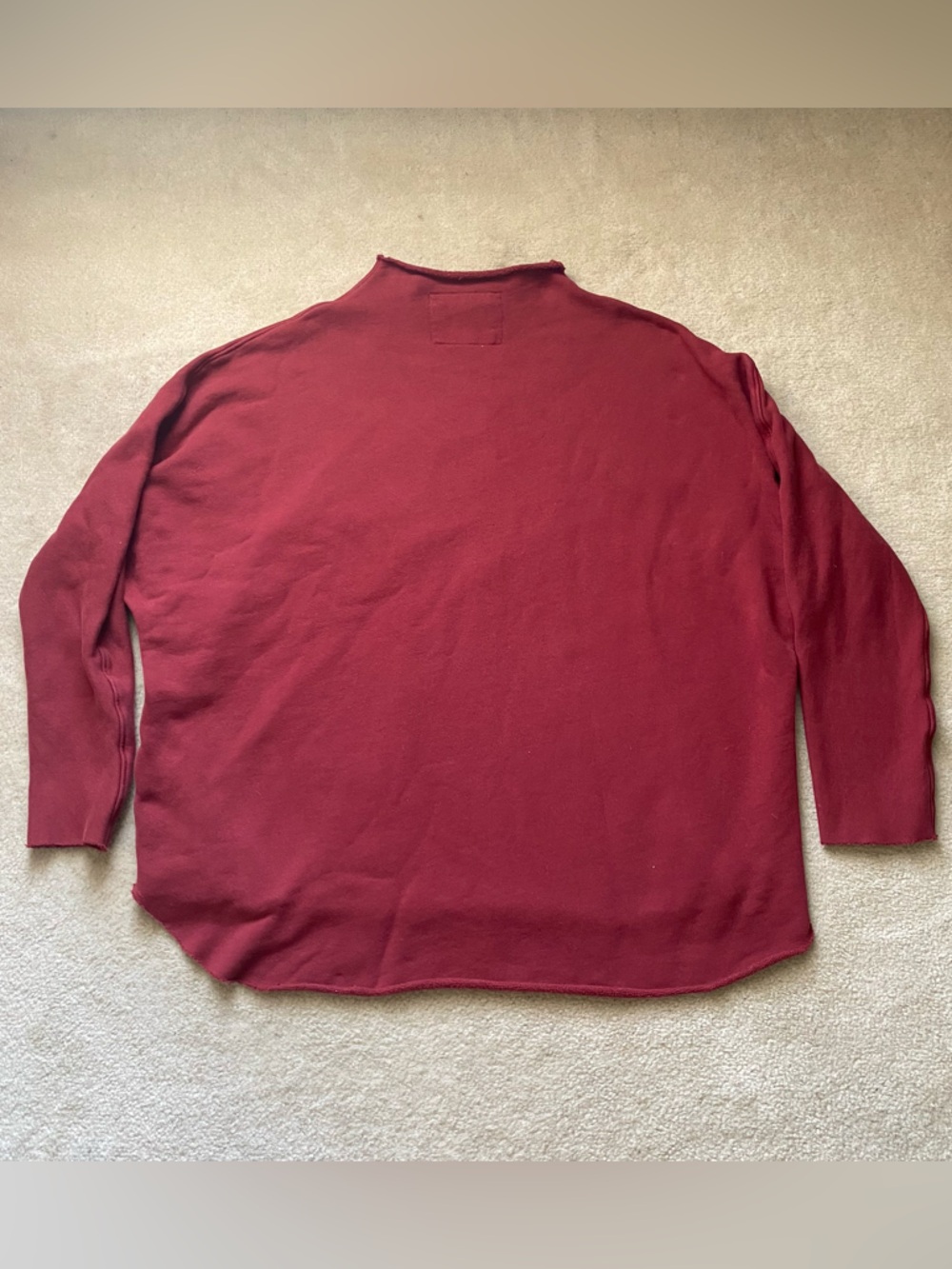 Frank & Eileen Anna Long-Sleeve Funnel Neck Triple Fleece Capelet Medium Red - Picture 3 of 9